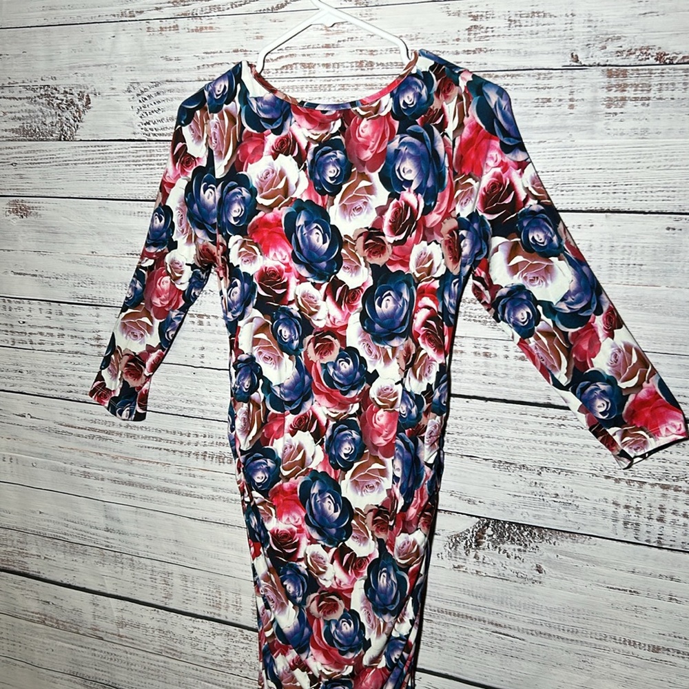 Isabella Oliver for A Pea In The Pod Size 3 (fits 8) Maternity Rose Floral Pink - Picture 10 of 16